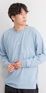 FILA フィラ Tシャツ 綿 メンズ 長袖 ロンT ロゴプリント