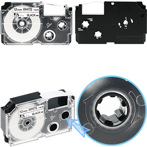 12mm 互換 白 カシオ ネームランド テープ 12 XR-12WE XR 12WE CASIO テープカートリッジ 黒文字