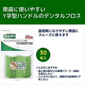 GUM ガム 歯間 ブラシ フロス ようじ ピック Y字 糸ようじ