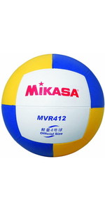 ミカサ(MIKASA) ゴムバレーボール 練習球 軽量4号(小学生向け) 白/黄/青 MVR412