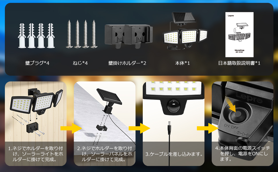 パッケージの内容+取付け方法