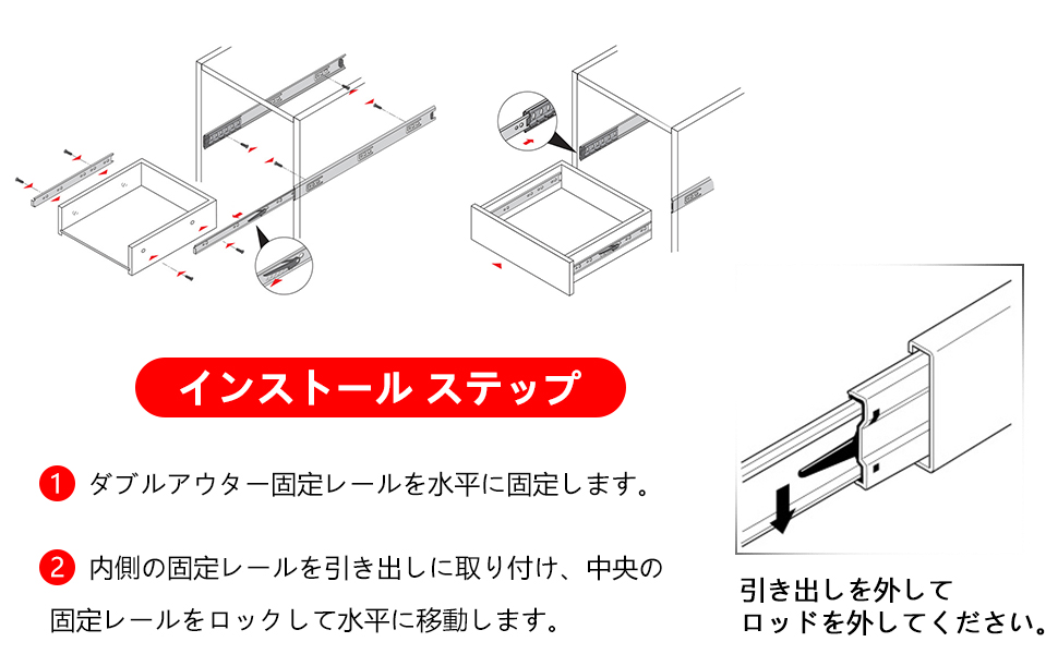 引き出し スライド レール