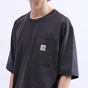 Carhartt (カーハート) ポケット付き半袖Tシャツ メンズ CTK87