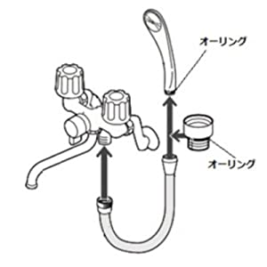 三栄水栓 バスルームの高級感を演出 プラチナシャワーホース 長さ1.8m PS30-570TXA-1.8