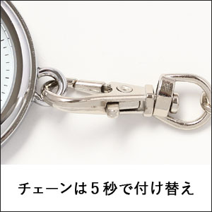 チェーンは5秒で付け替え