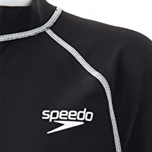 Speedo(スピード) ウエア ラッシュガード 長袖 男の子 ジュニア アクアシャツ フルジップ SD65J17 ブラック K 120