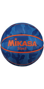 ミカサ(MIKASA) バスケットボール 5号 (男子用?女子用?小学生) 人工皮革 レジャー用 カモフラージュ柄 ブルー B530Y-CF-BL