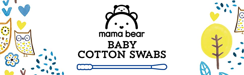 【Amazonオリジナル】mama bear ベビー綿棒 2way 160本x6個