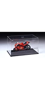 タミヤ ディスプレイグッズシリーズ No.05 ディスプレイケースD 1/12バイクモデル対応 プラスチック製 (PS台座) W240×D130×H140mm (内寸) 73005 ディスプレイケース