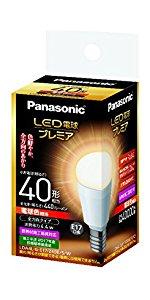 パナソニック LED電球 プレミア 口金直径17mm 電球40W形相当 電球色相当(4.4W) 小型電球?全方向タイプ 1個入 密閉形器具対応 LDA4LGE17Z40ESW