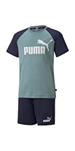 PUMA プーマ ぷーま セットアップ 上下セット ジャージ スウェット サッカー 半袖 短パン ハーフパンツ ショートパンツ サッカー