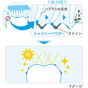 シャイニーパウダーで輝く白い歯へ