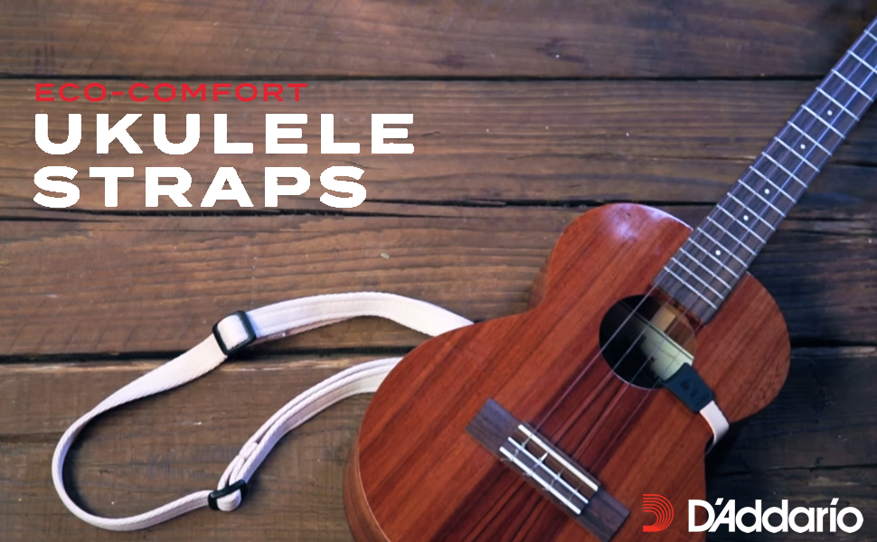 D’Addario Eco-Comfort Ukulele Strap ダダリオ ウクレレ ストラップ エコ素材 リサイクル素材 エコロジー