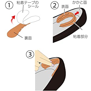 かかと 靴 調整 靴ズレ防止 靴擦れ サイズ調整 パカパカ防止 足ズレ 保護 貼るだけ 簡単 クッション スニーカー ハイヒール パンプス サンダル ビジネスシューズ インソール 痛み