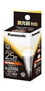 パナソニック LED電球 口金直径17mm 電球25W形相当 電球色相当(6.4W) 小型電球?下方向タイプ 調光器対応 密閉形器具対応 LDA6LE17D