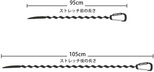 Asusee リーシュコード パドルリーシュ 2個セット ストラップコード セーフティコード オックスフォード布 伸縮コード 長1.5M サーフィン高弾力 ランヤード フィッシング サーフィン カヤック カヌー パドル アウトドア用 - 画像 (4)