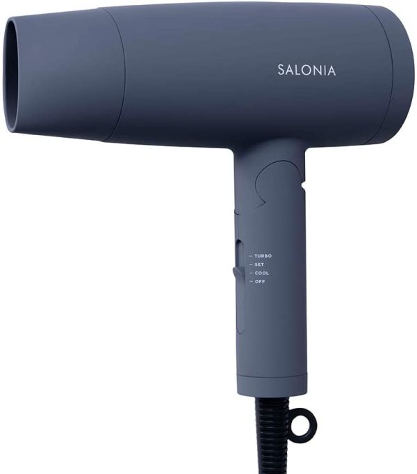 SALONIA サロニア スピーディーイオンドライヤー グレー ヘアドライヤー 大風量 速乾 マイナスイオン コンパクト 軽量 SL-013GR - 画像 (3)