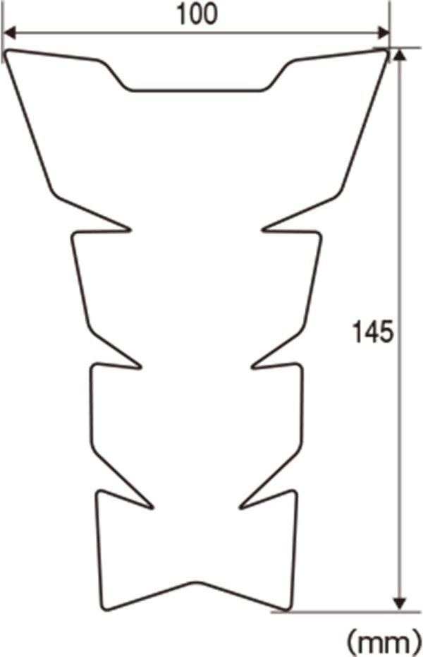 デイトナ バイク用 傷防止シール タンクパッド 1ピース カーボン調 96099 - 画像 (2)