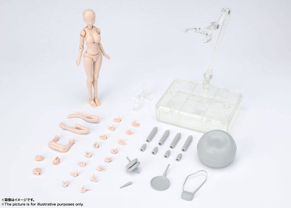 S.H.フィギュアーツ ボディちゃん -矢吹健太朗- Edition DX SET (Pale orange Color Ver.) 約135mm PVC&ABS製 可動フィギュア - 画像 (4)