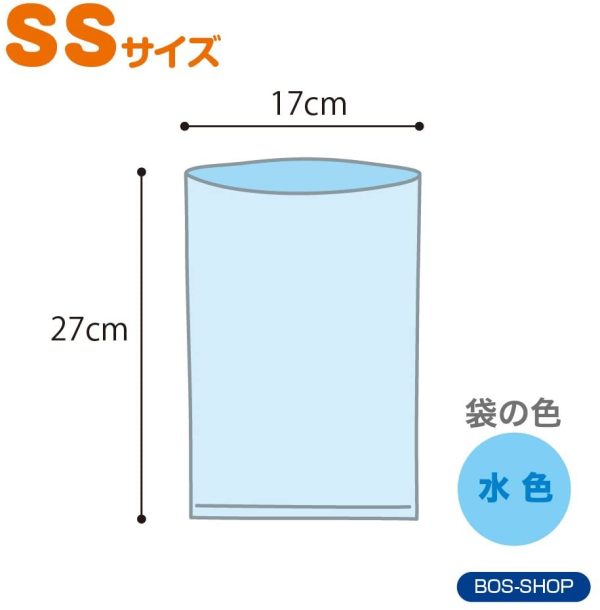 驚異の防臭袋 BOS （ボス） うんちが臭わない袋 ペット用 2個セット うんち 処理袋【カラー：ブルー】 (SSサイズ 200枚入) - 画像 (7)