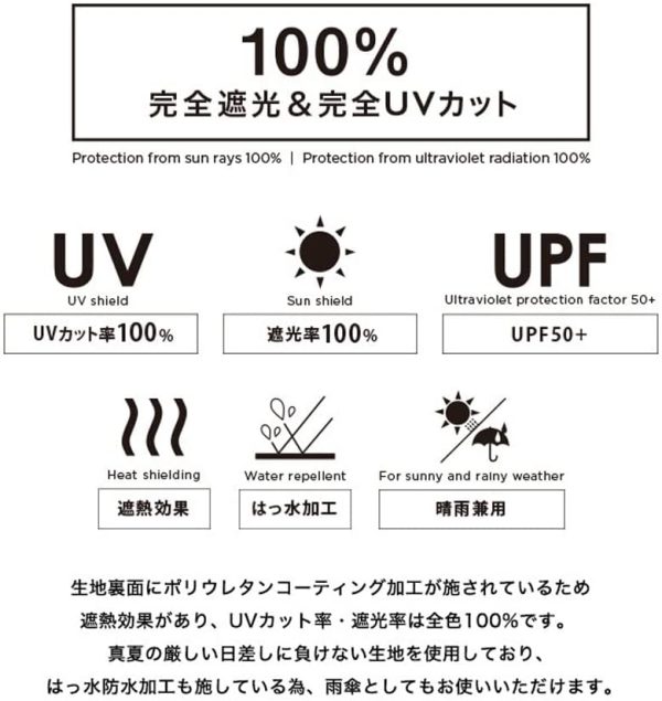 Wpc. 遮光切り継ぎtiny  47cm 完全遮光 UVカット100% 晴雨兼用 コンパクト レディース 日傘 折りたたみ 801-6423