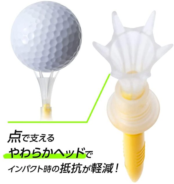 ダイヤゴルフ(DAIYA GOLF) ゴルフティー トマホークティーロング&ショート セット 高さ調節可能 ドライバー アイアン 1パックでラウンドOK 初心者 お試し ゴルフ規則適合 日本製 - 画像 (5)