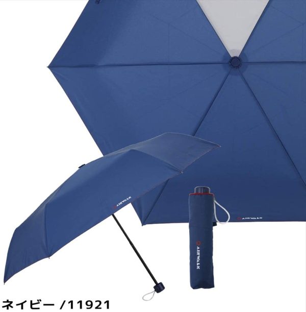 小川(Ogawa) キッズ傘 折りたたみ傘 傘 子供 安全 手開き 55cm 6本骨 AIRWALK エアウォーク  ワンポイントロゴ 11921