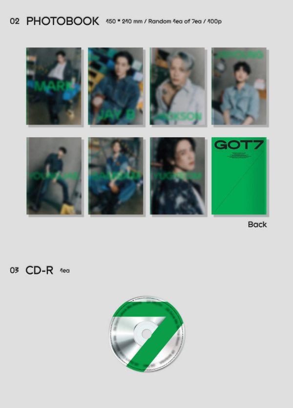 GOT7 ガッセブン - GOT7 (ミニアルバム) CD+フォトブック+フォトカード+ポスター [KPOP MARKET特典: 追加特典両面フォトカードセット] [韓国盤] (Random ver.) - 画像 (8)