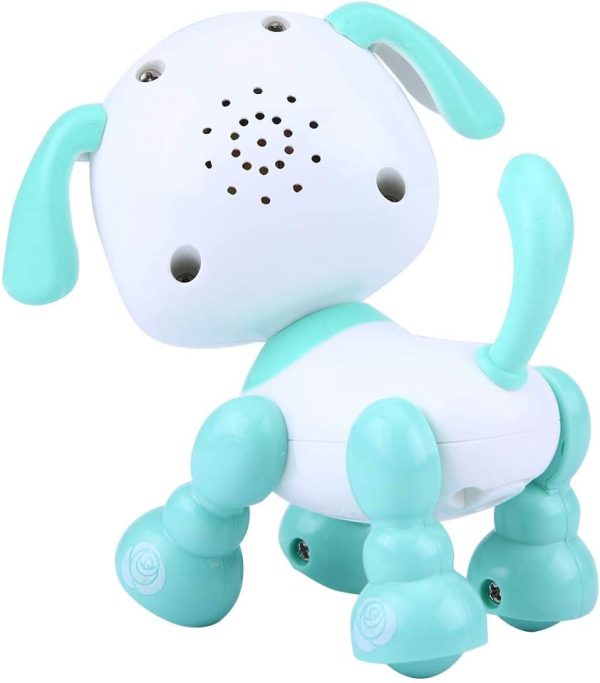 ロボット犬のおもちゃ 犬型ロボット LEDライト スマートドッグロボット 発音?録音 子供ギフト プレゼント向け 室内遊びおもちゃ (グリーン) - 画像 (5)