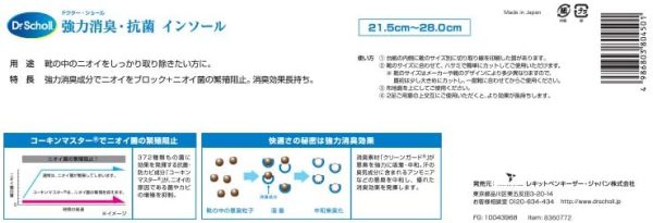 ドクターショール 強力消臭?抗菌 インソール 男女兼用フリーサイズ 1足分(2枚入) - 画像 (5)