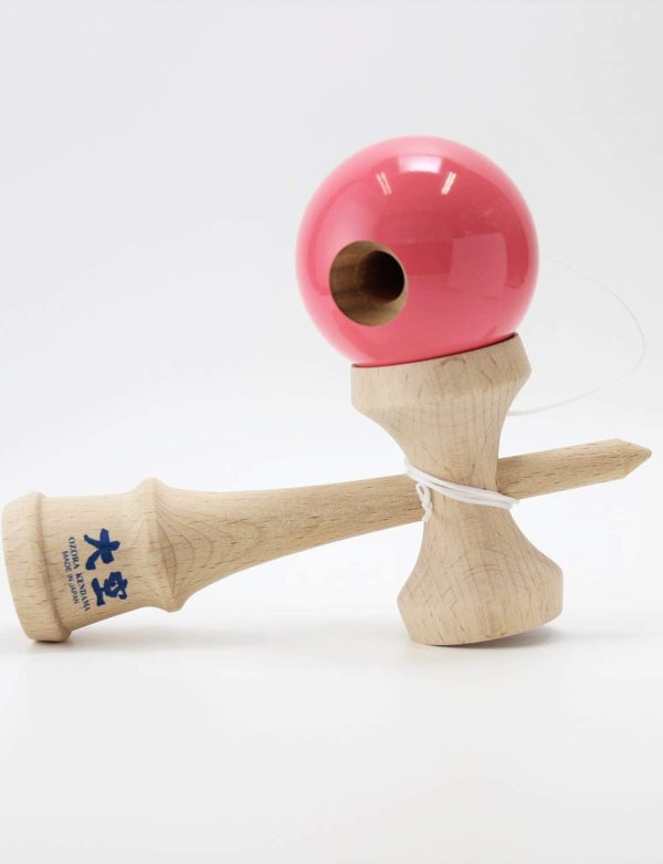 日本けん玉協会認定 New 競技用けん玉「大空」単色 ピンク 国産品 (OZORA KENDAMA)