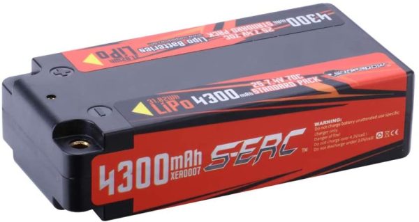 SUNPADOW 2S 7.4V ミニリチウム電池 4300mah ハードケース 4mmジャックプラグは各種RCリモコンカーモデルに適しています。 - 画像 (4)