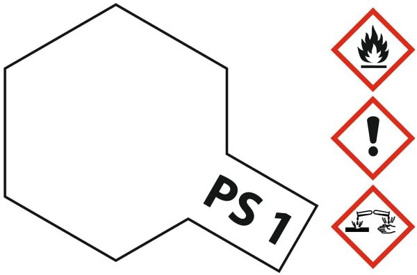 タミヤ ポリカーボネートスプレー No.01 PS-1 ホワイト 86001 - 画像 (3)