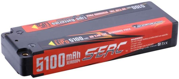 SUNPADOW S-ERCシリーズ5100mAh 7.4V 2S 70C リポバッテリーハードケース、RCトラックRCトラギー RC 無人ヘリコプターFPVレーシングに適用 - 画像 (5)