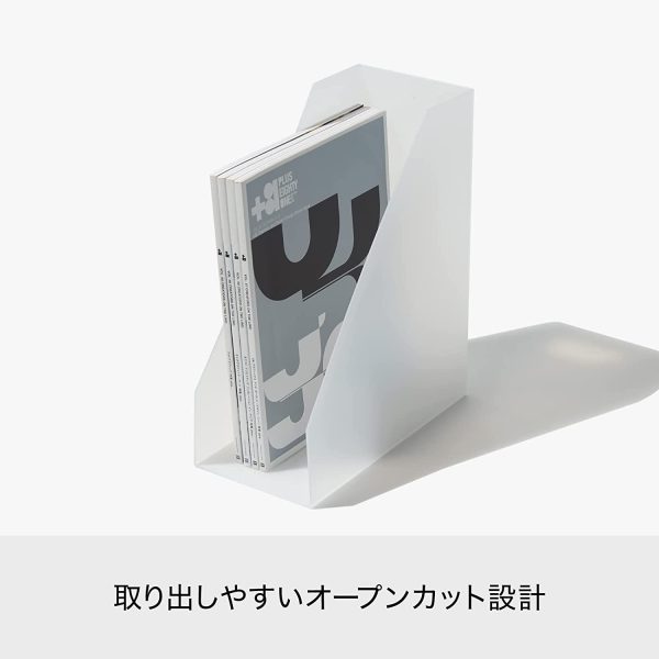 ライクイット (like-it) 収納ケース ファイルボックス スクエア ワイド 幅13×奥34×高25.4cm オールグレー MX-28 A4サイズ - 画像 (5)