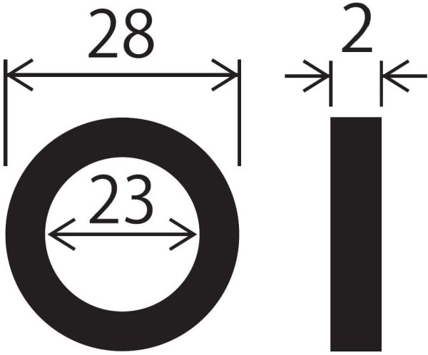 SANEI 水栓補修部品 ユニオンパッキン 直径28mm×内径23mm×厚さ2mm PP40-28X23 - 画像 (3)