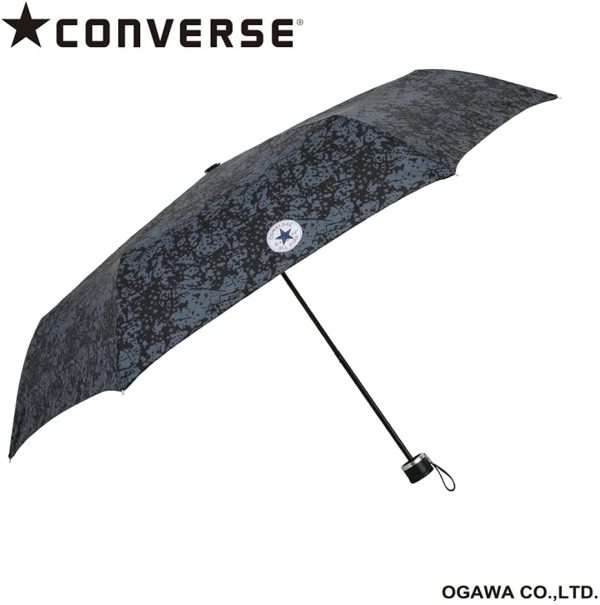 小川(Ogawa) キッズ 折りたたみ傘 子供 安全 軽量 55cm 6本骨 CONVERSE コンバース 迷彩  手開き 安全カバー付き ワンポイントロゴ 20193 - 画像 (8)