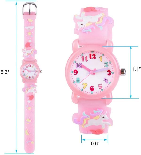 venhoo Kids Watches Cartoon防水シリコン子供腕時計Time Teacher Gifts for Boys Girls - 画像 (3)