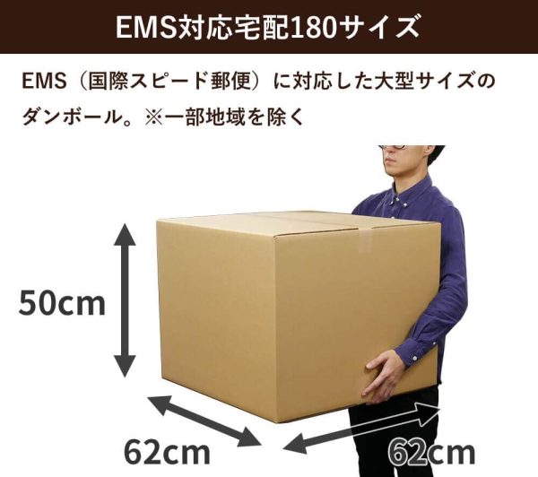 ダンボール 180サイズ 2枚セット【62×62×高さ50cm】引っ越し 段ボール箱 EMS FD18-0002