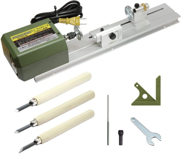 ミニウッドレース 小型卓上木工旋盤 ウキ?ルアーの制作に便利 No.28140 - 画像 (4)