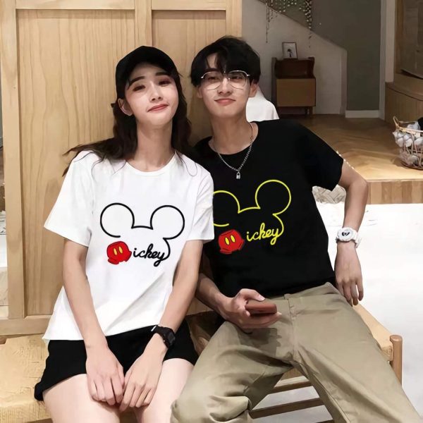 Q1-3 親子T-shirt ディズニー Tシャツ お誕生日 結婚お祝い ペアルック Tシャツ ミッキー 親子 ペア 男の子 女の子 親子服 半袖 キャラクタ 可愛い カジュアル 夏 - 画像 (4)