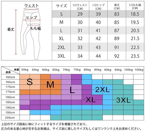 Muxuryee メンズ スポーツタイツ コンプレッションタイツ ロング レギンス ランニングタイツ ストレッチパンツ 吸汗速乾 加圧 パワーストレッチ - 画像 (5)