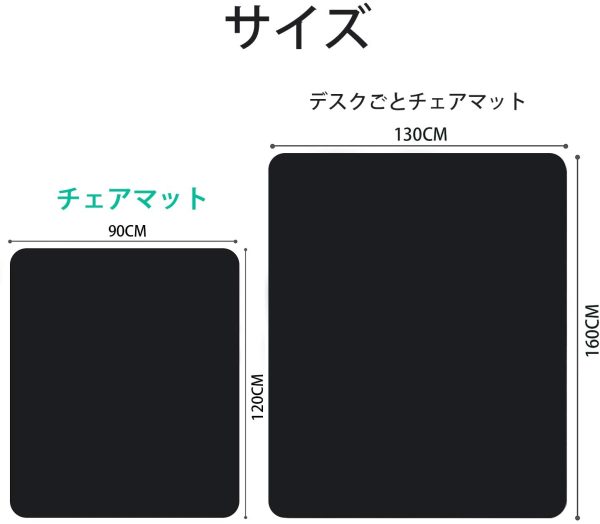 チェアマット ゲーミングチェアマット 床保護マット SALLOUS PVC 抗菌 防カビ 90×120cm ズレない 厚さ1.5mm ソフト おしゃれ キズ防止 静電気防止 無味無臭 お手入れ簡単 床暖房対応 滑り止め (120*90cm, ) - 画像 (3)