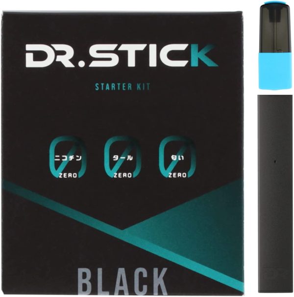 ドクタースティック Dr.Stick 電子タバコ スターターキット リキッド 使い捨て お試しメンソール付き ニコチン タール無し vape ベイプ ブラック - 画像 (2)