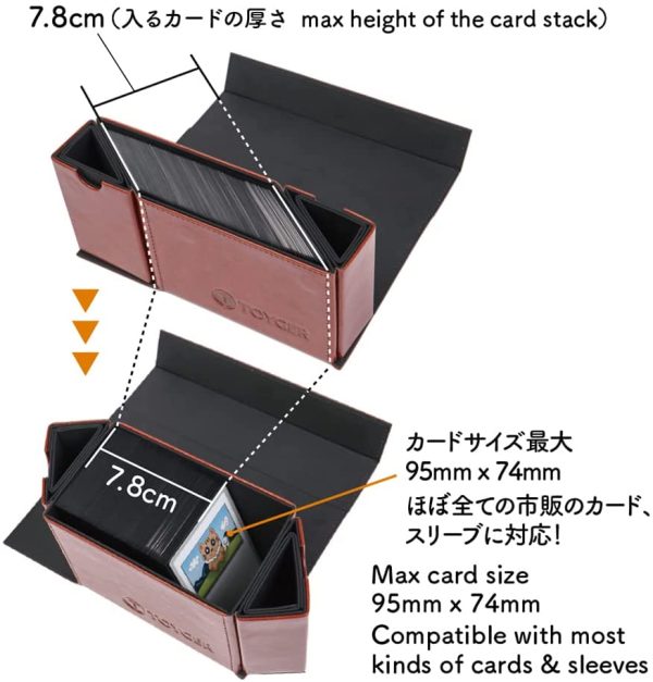 TOYGER DeckSlimmer 世界初の構造のデッキケース (アイボリー) カードケース デッキボックス トレカ ホルダー レザー 革 - 画像 (6)