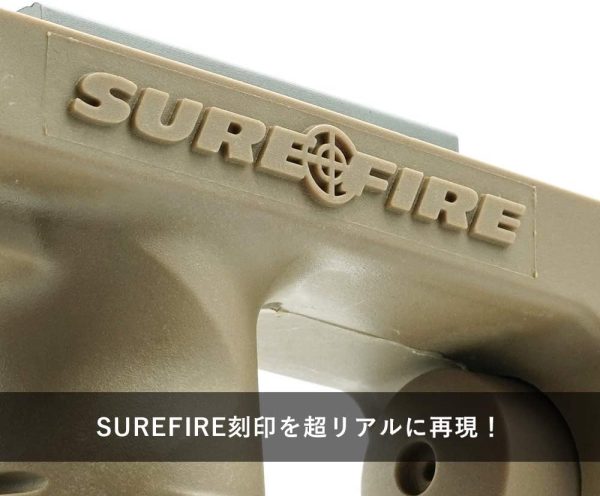 超リアル刻印入！！ 【 良品武品 】 2020ver SF刻印 M910A タイプ グリップライト ウェポンライト/DE(ダークアース) - 画像 (9)