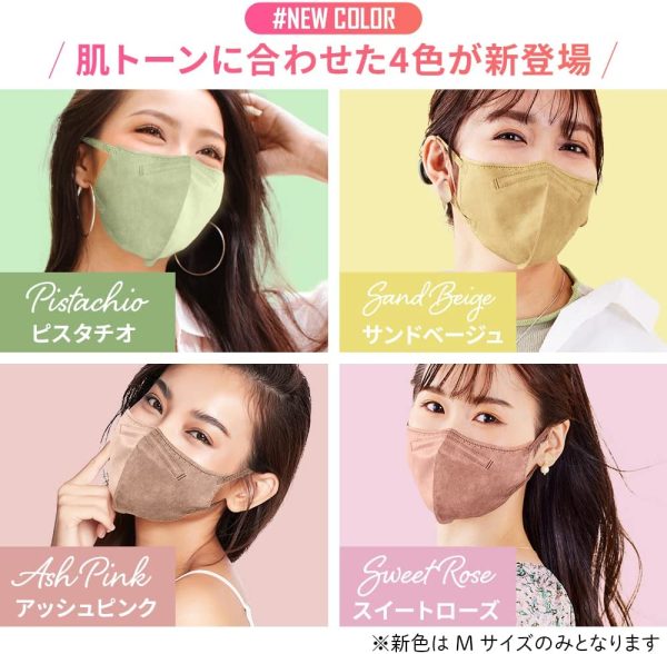 アイリスオーヤマ マスク 不織布 カラーマスク 立体マスク DAILY FIT MASK ふつうサイズ 5枚入 個包装 RK-D5MXC アッシュピンク - 画像 (7)