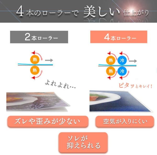 アイリスオーヤマ ラミネーター A3/A4対応 ウォームアップ時間35秒 波打ち防止 リバース機能付き 気泡なし HSL-A34-W - 画像 (2)