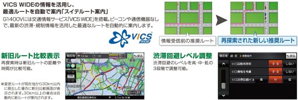 パナソニック(Panasonic) 7インチ ポータブルナビ ゴリラ CN-G740D 全国市街地図収録/ワンセ/24V車対応/高精度測位システム - 画像 (6)