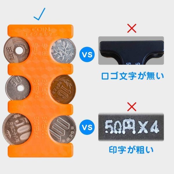 携帯用コインホルダー Olycism コイン 貨幣 コインケース 小銭の整理に便利 コイン収納 コインを分類できる 軽量 コンパクト 片手で取り出せ 小銭財布 () - 画像 (2)